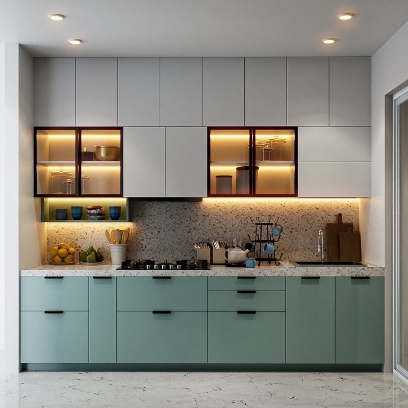 Tủ bếp Melamine chữ I PKC34