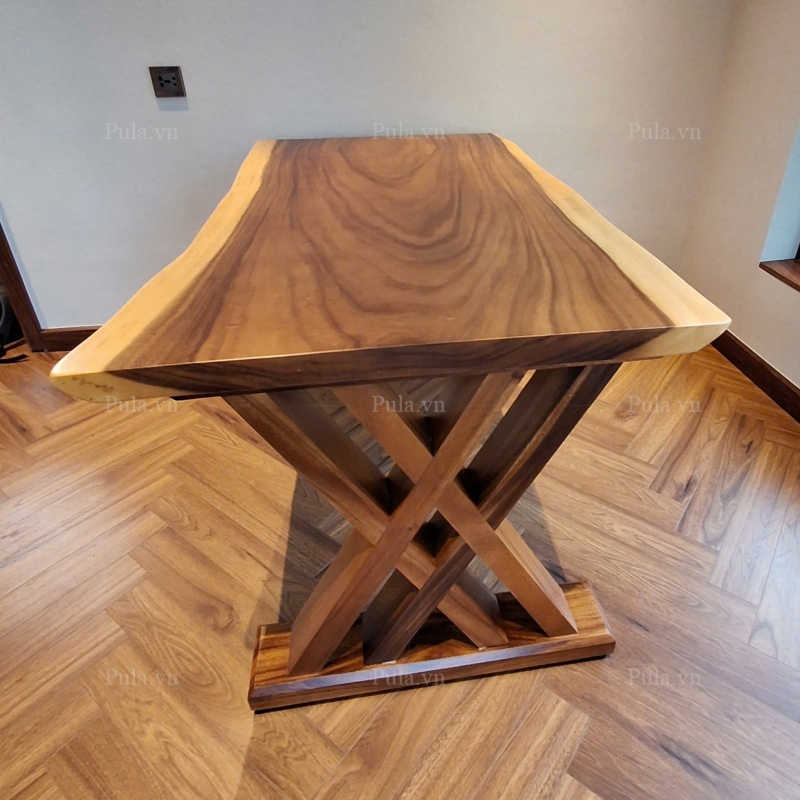 Bàn ăn gỗ me tây khổ 1m4