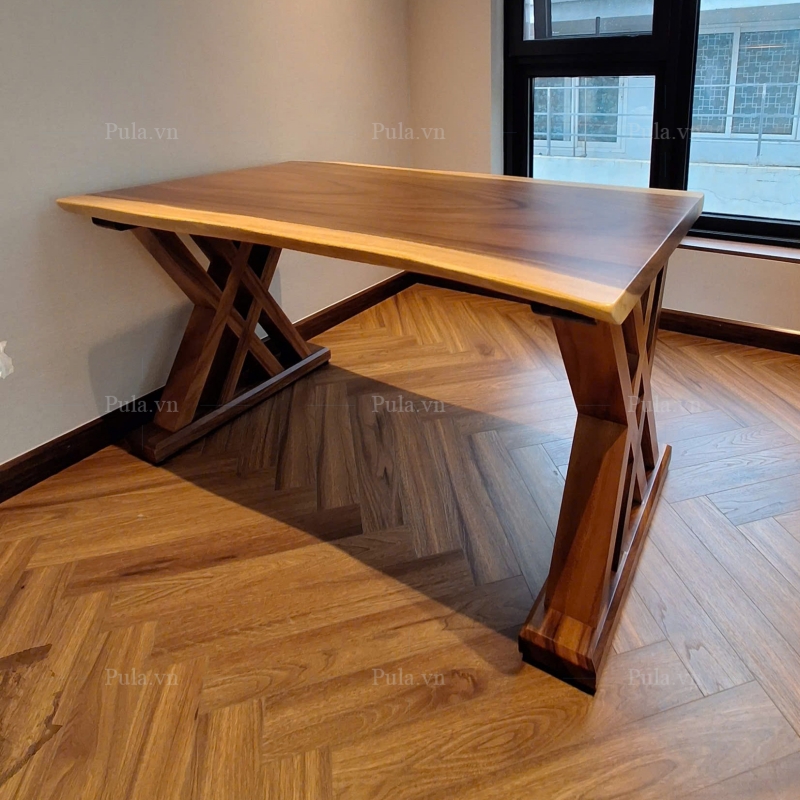 Bàn ăn gỗ me tây khổ 1m4