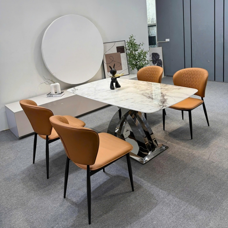 Ghế ăn nhập khẩu bọc da GA11