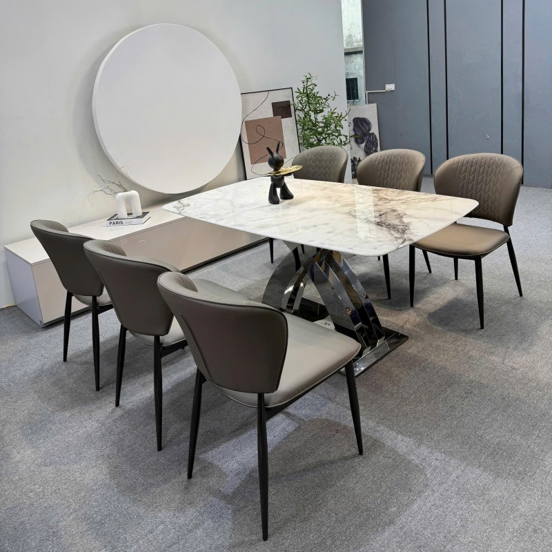 Ghế ăn nhập khẩu bọc da GA11