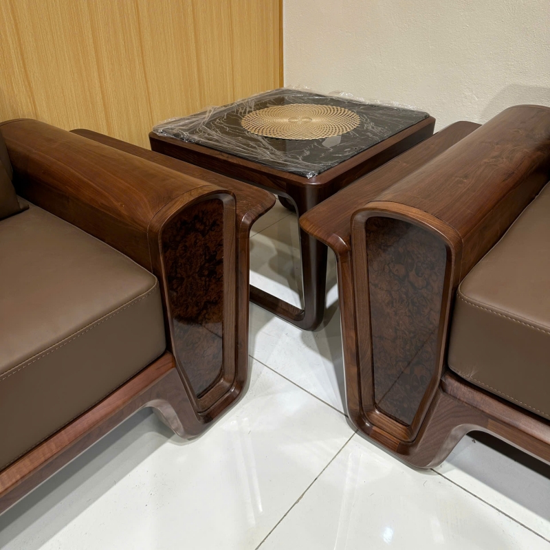 Bộ sofa gỗ Óc Chó hiện đại SG06