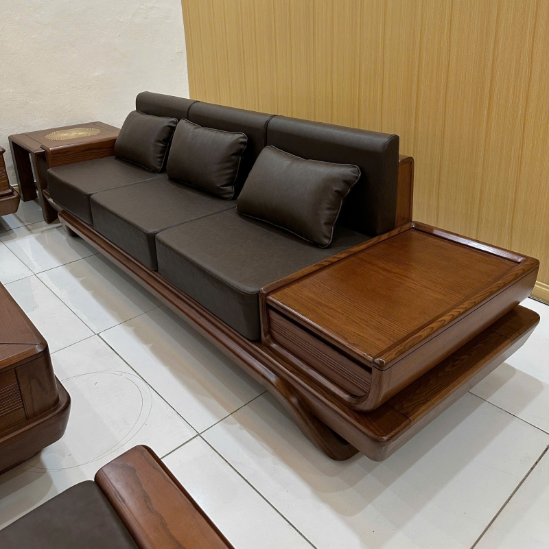 Bộ sofa gỗ Sồi 5 món cao cấp SG05