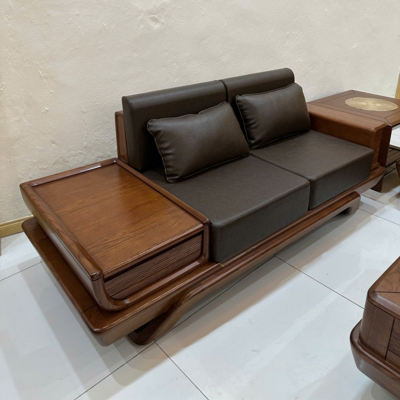 Bộ sofa gỗ Sồi 5 món cao cấp SG05