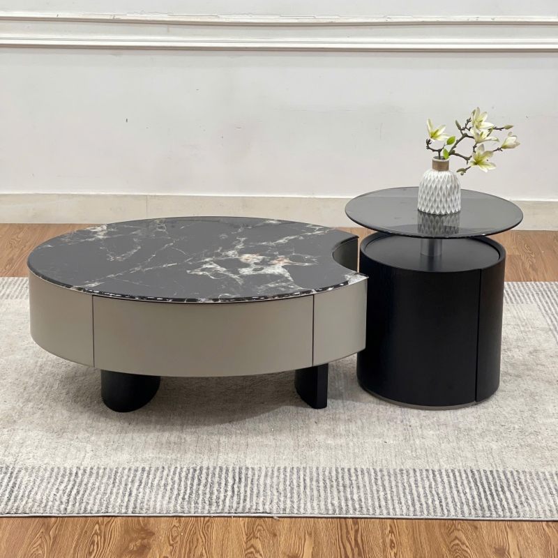 Bộ bàn trà đôi hình quả trám BT90