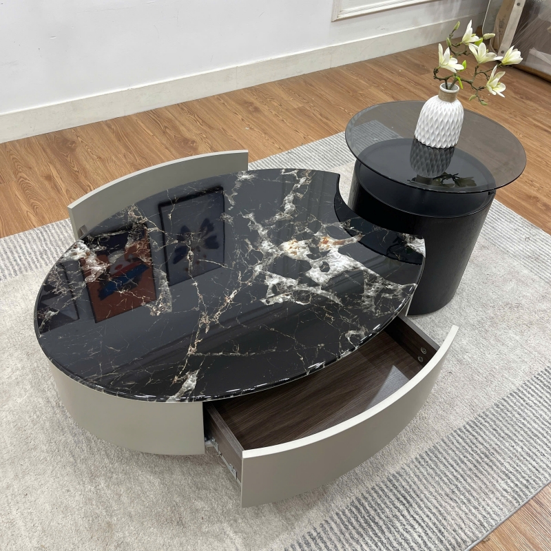 Bộ bàn trà đôi hình quả trám BT90