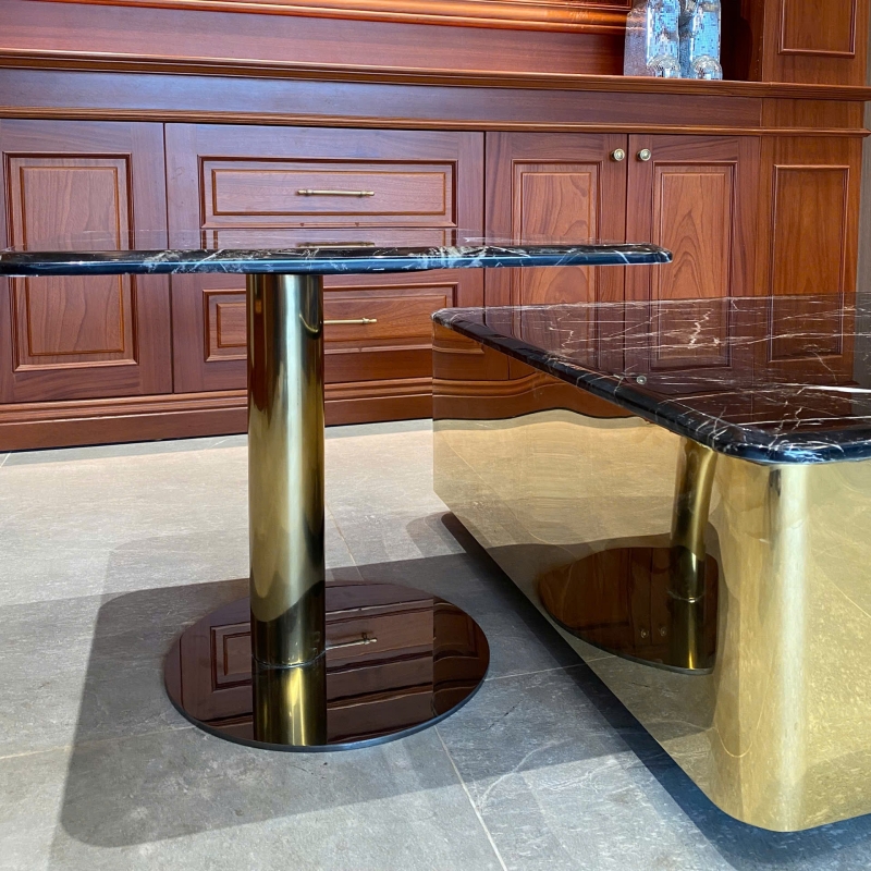 Bộ bàn trà đôi mặt đá hiện đại BT89