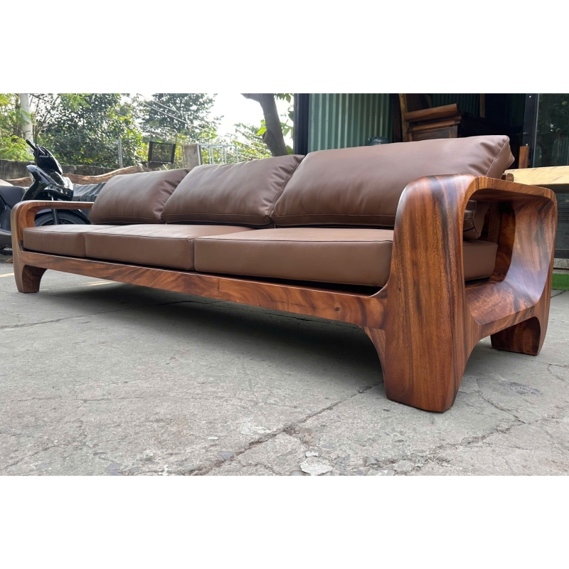 Bộ bàn ghế sofa gỗ me tây 6 món SG07