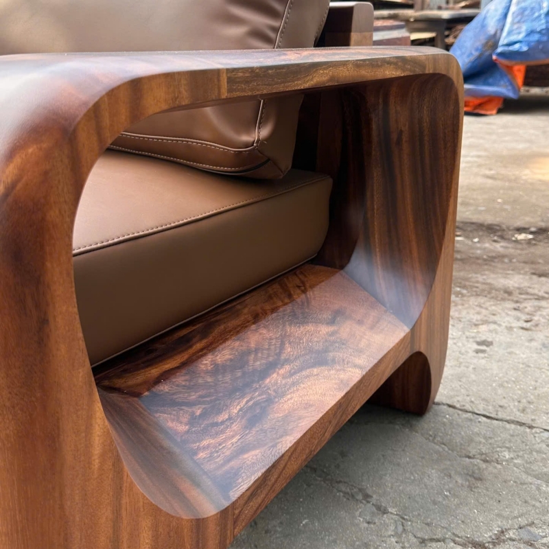 Bộ bàn ghế sofa gỗ me tây 6 món SG07