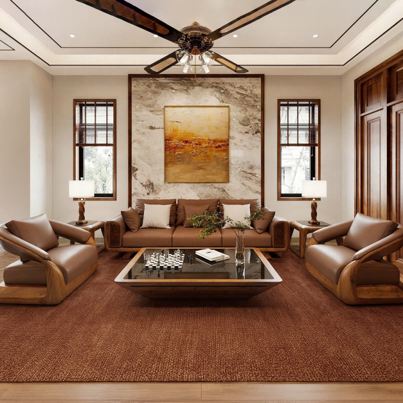 Bộ sofa gỗ Me Tây nhập Campuchia SG08