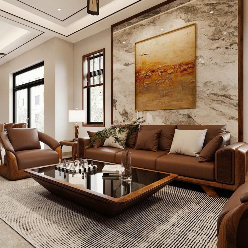 Bộ sofa gỗ Me Tây nhập Campuchia SG08