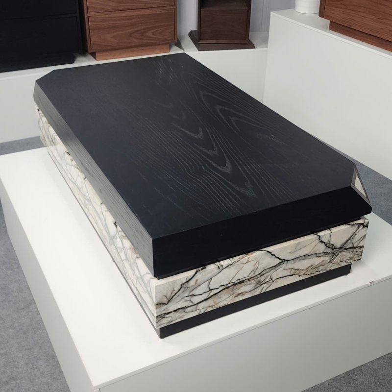 Bàn trà chữ nhật 2 khối BT100