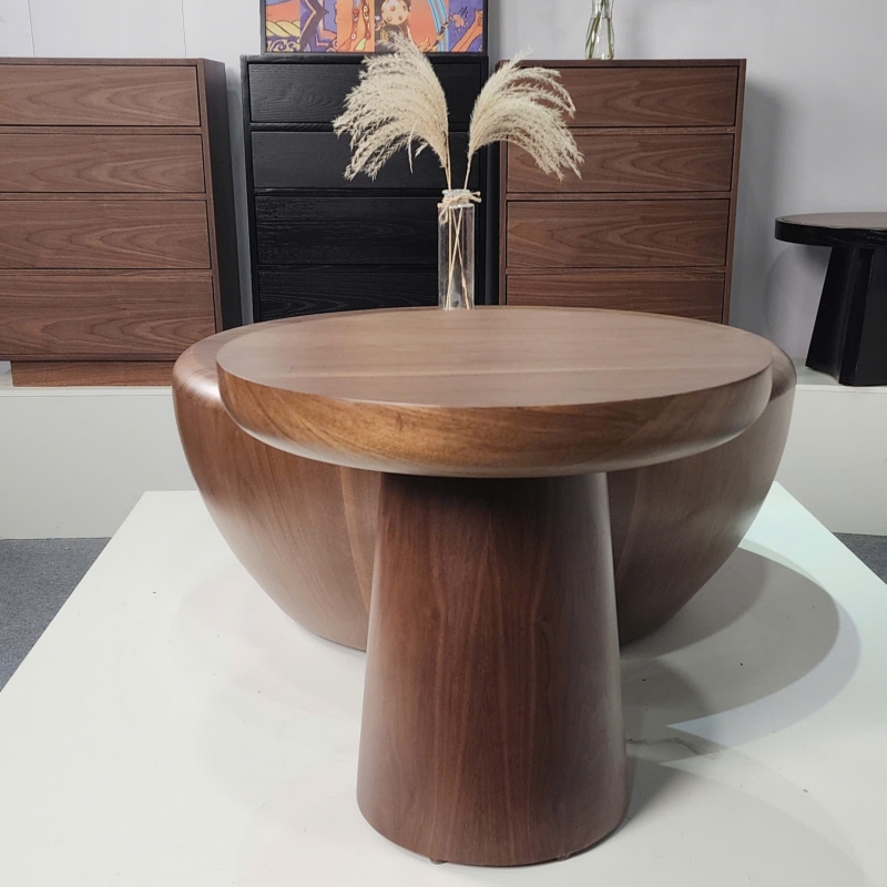 Bộ bàn trà gỗ 2 món phong cách Bắc Âu BT104