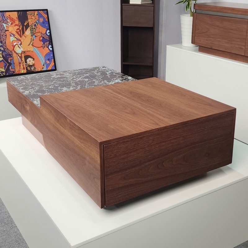 Bàn trà chữ nhật phong cách Ý hiện đại BT114