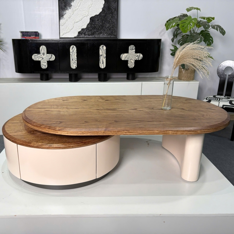 Bàn trà gỗ 2 tầng BT107