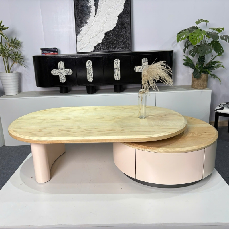 Bàn trà gỗ 2 tầng BT107