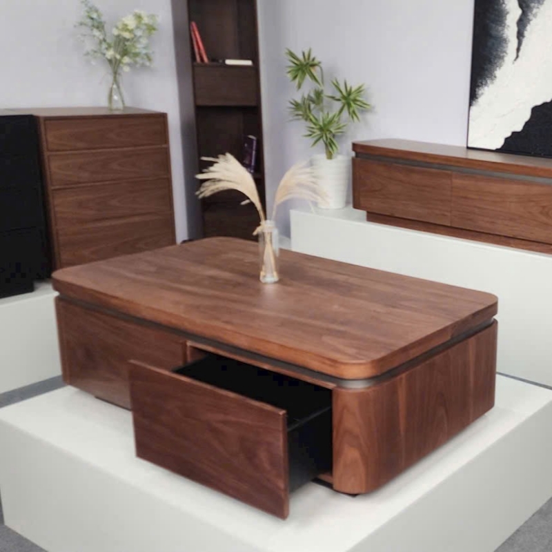 Bàn trà gỗ chữ nhật Bắc Âu BT106