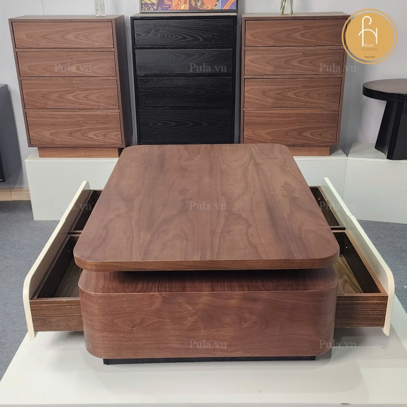 Bàn trà gỗ chữ nhật hiện đại BT105