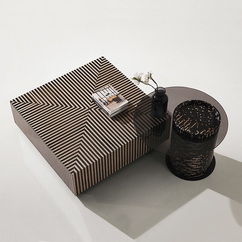 Bộ bàn trà đôi vân đàn Piano Pula BT85