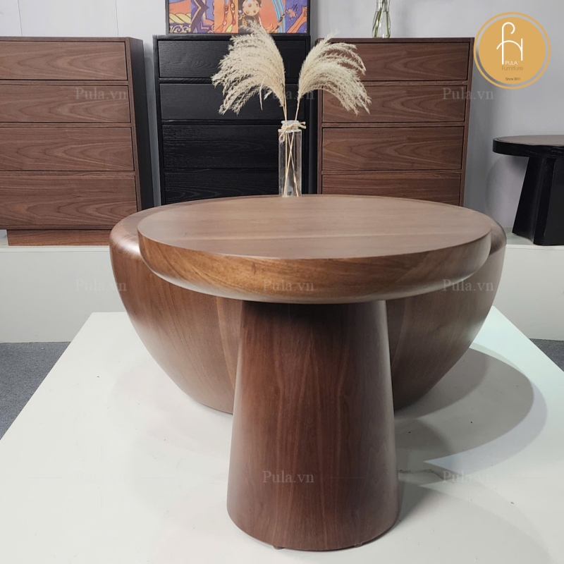 Bộ bàn trà gỗ 2 món phong cách Bắc Âu BT104