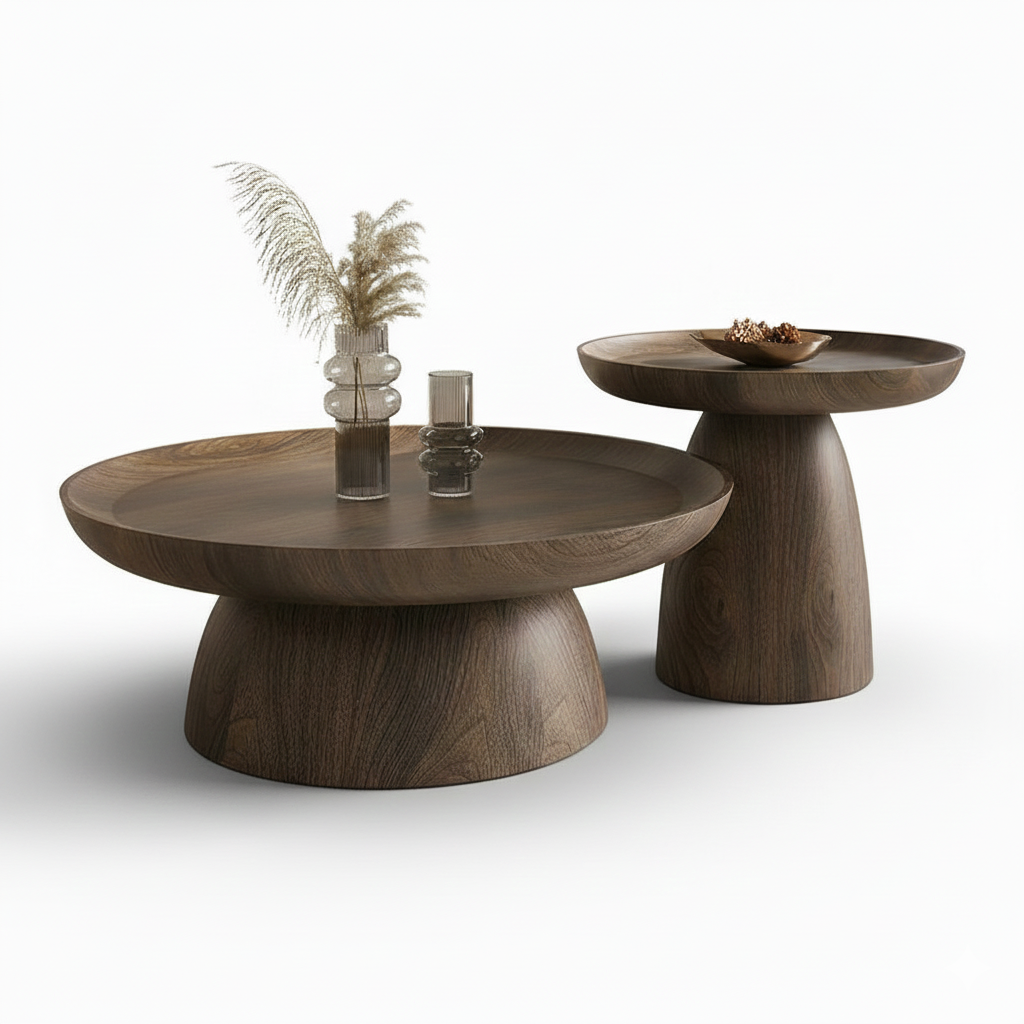 Bộ bàn trà tròn đôi Bắc Âu BT97