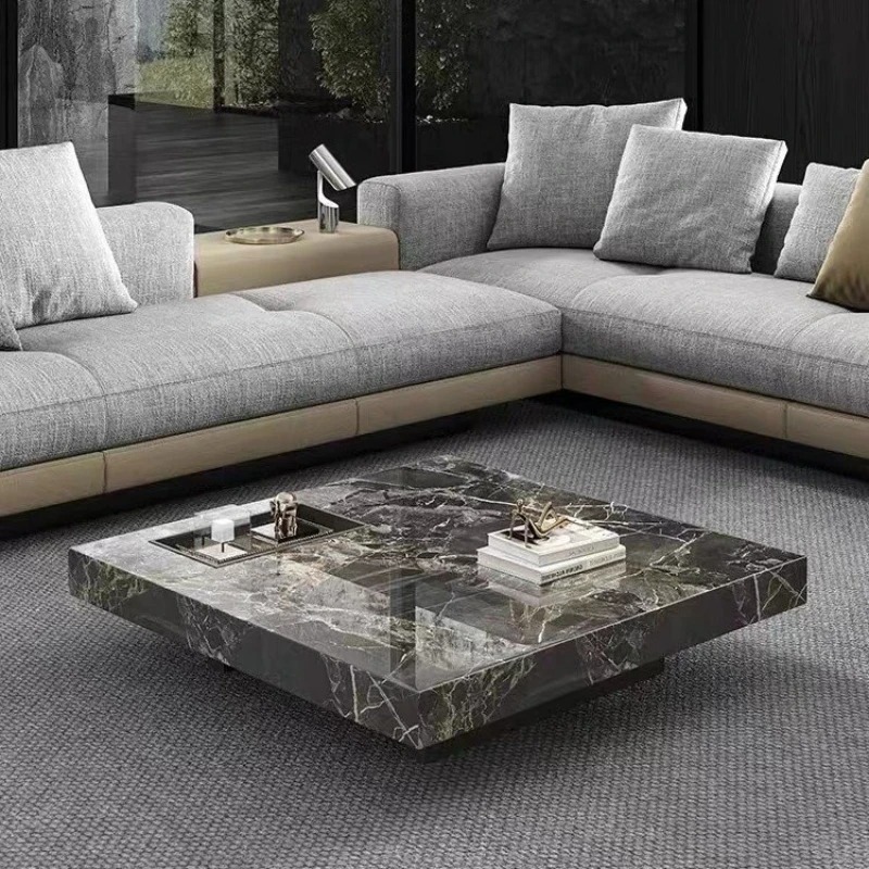 Bàn trà vuông mặt đá nhập khẩu cao cấp Pula BT32