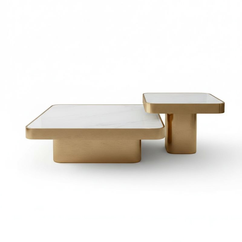 Bàn trà đôi mặt đá cao cấp Pula BT29