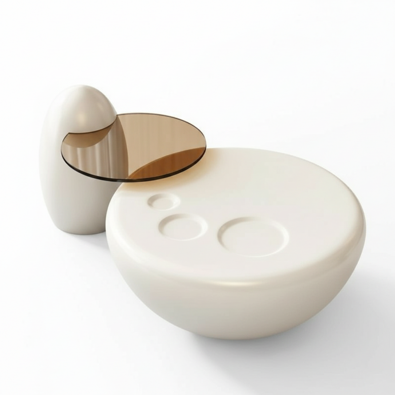 Bàn trà tròn họa tiết móng mèo Pula BT34