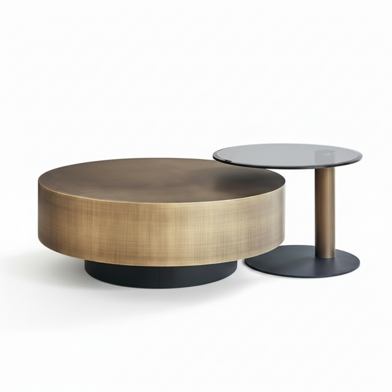 Bộ bàn trà tròn đơn giản hiện đại Pula BT35