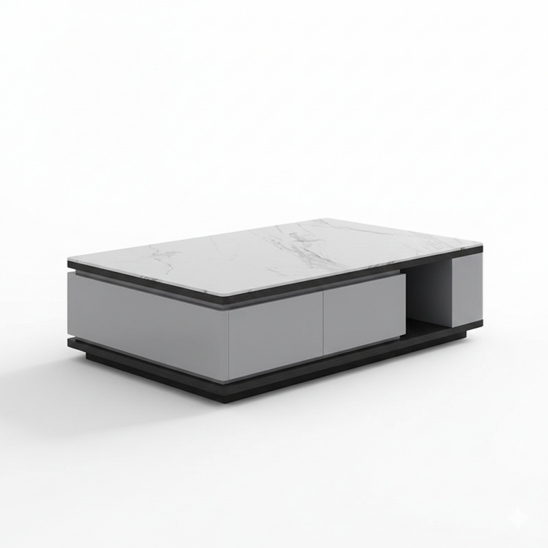 Bàn trà chữ nhật mặt đá Pula BT12