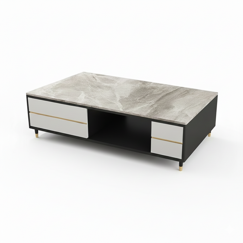 Bàn trà hộp chữ nhật mặt đá Pula BT13