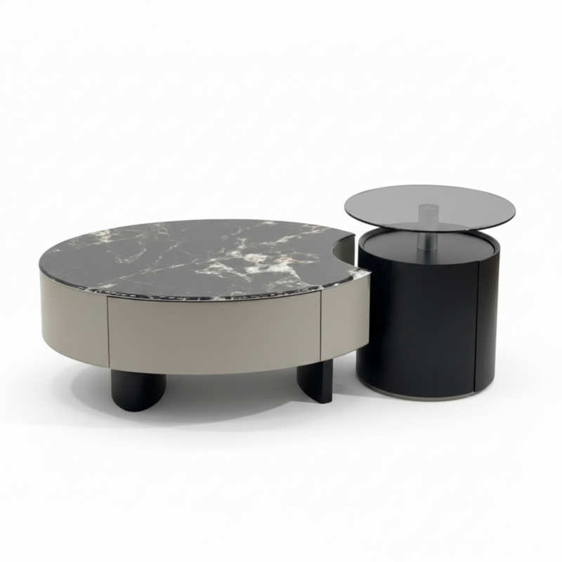 Bộ bàn trà đôi hình quả trám BT90