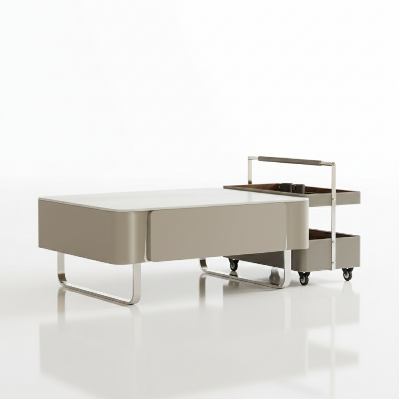 Bàn trà chữ nhật kèm tab đựng đồ Pula BT71