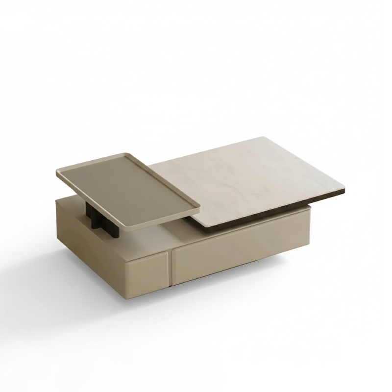 Bàn trà chữ nhật xoay nhập khẩu Pula BT73