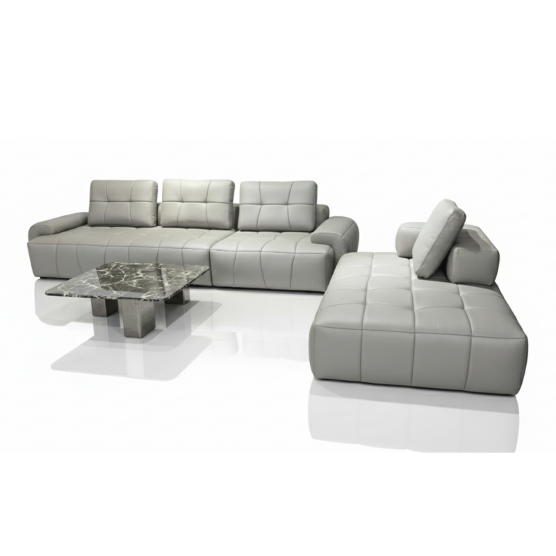 Sofa da bò phong cách Ý hiện đại Boston (V98)