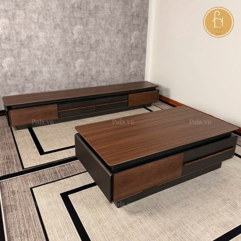 Bàn trà gỗ chữ nhật nhập khẩu BT116