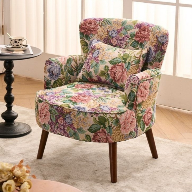 Sofa bọc nỉ hoa Vintage