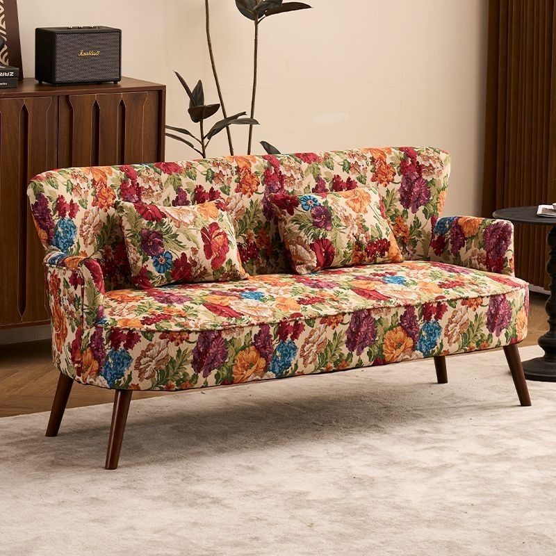 Sofa bọc nỉ hoa Vintage