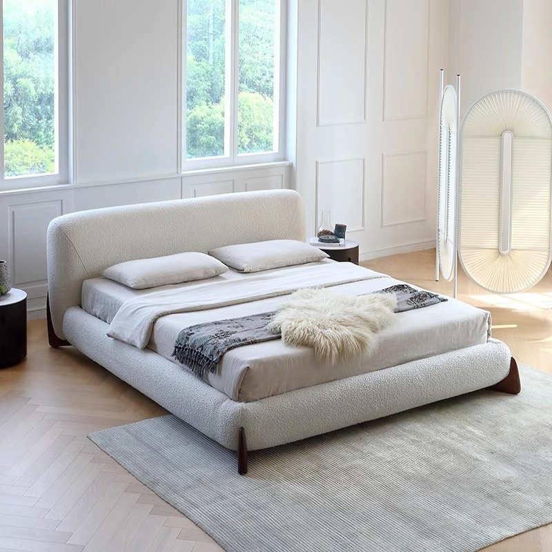 Giường ngủ bọc nỉ phong cách Bắc Âu PB52