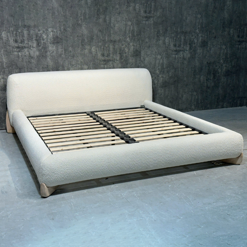 Giường ngủ bọc nỉ phong cách Bắc Âu PB52