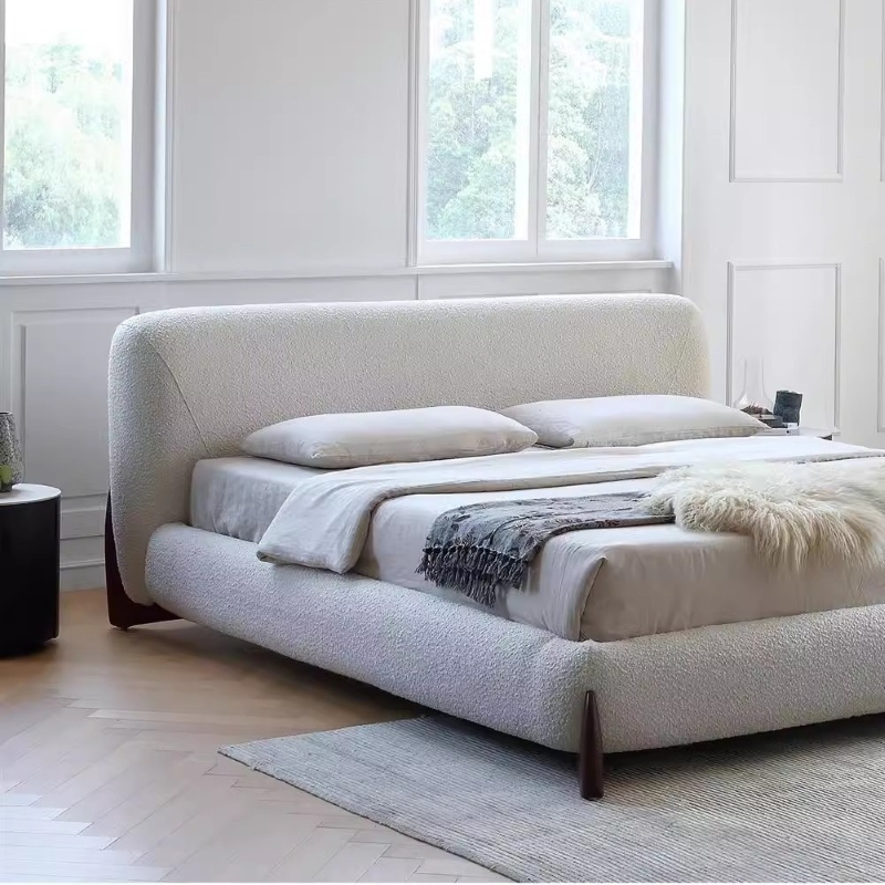 Giường ngủ bọc nỉ phong cách Bắc Âu PB52