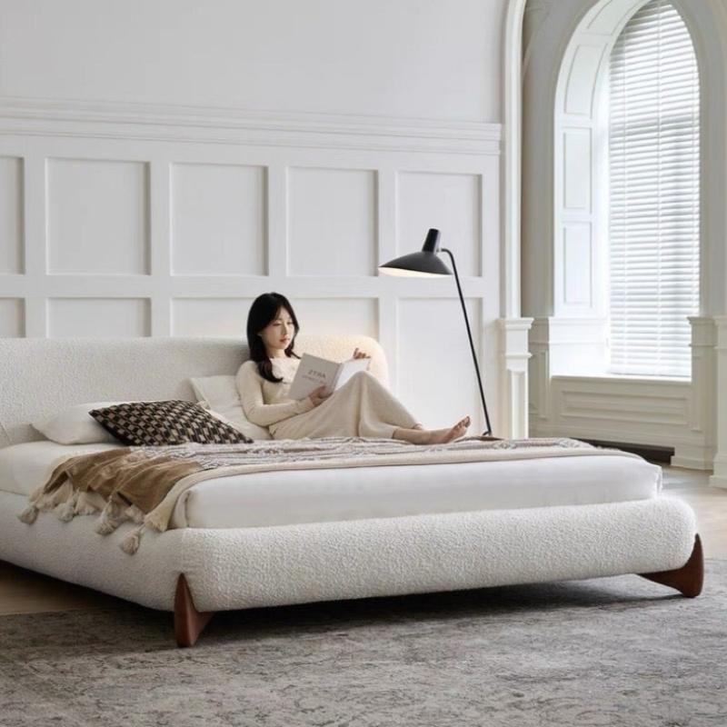 Giường ngủ bọc nỉ phong cách Bắc Âu PB52