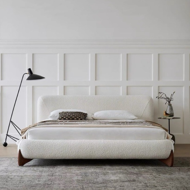 Giường ngủ bọc nỉ phong cách Bắc Âu PB52