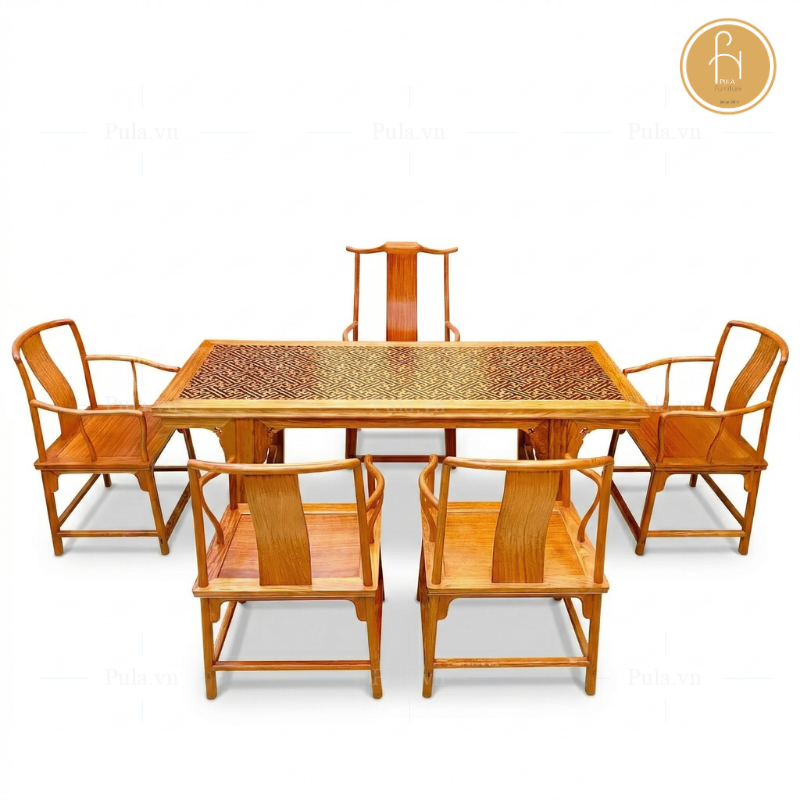 Bộ bàn trà gỗ Minh Đế cổ Trung Hoa MD04