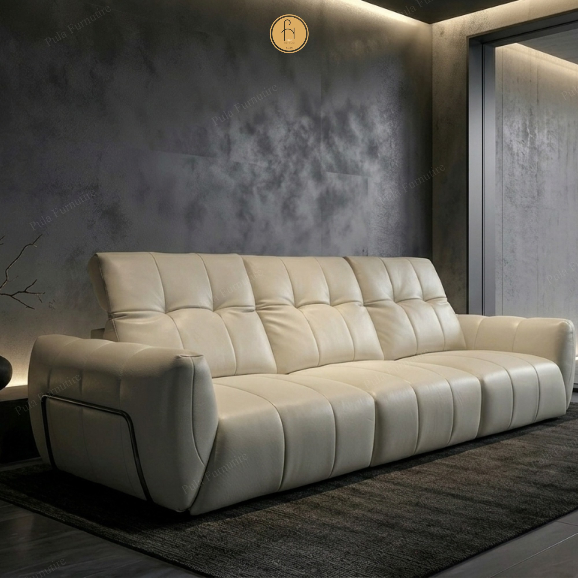 Sofa da Bò chỉnh điện Mavish (V99)