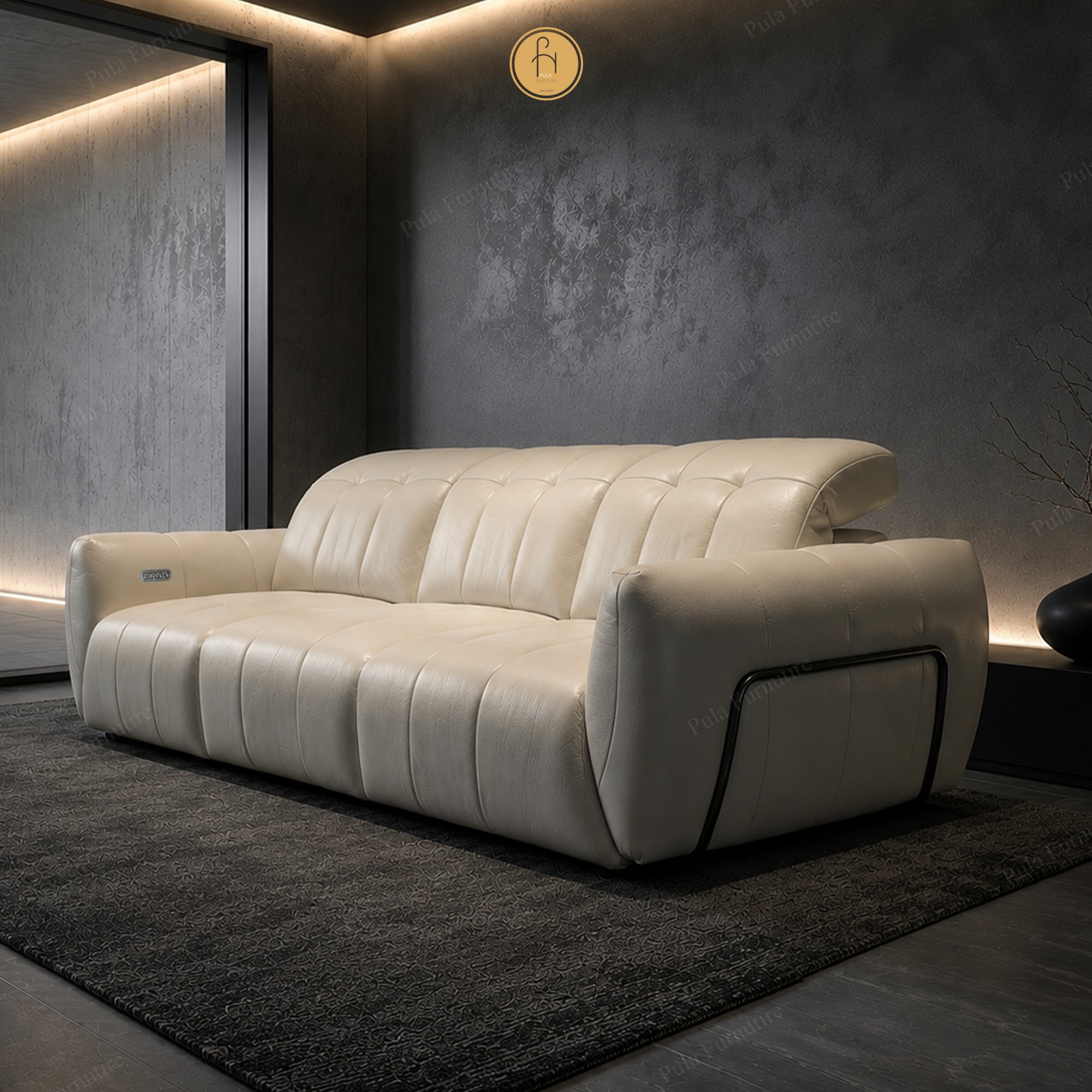 Sofa da Bò chỉnh điện Mavish (V99)