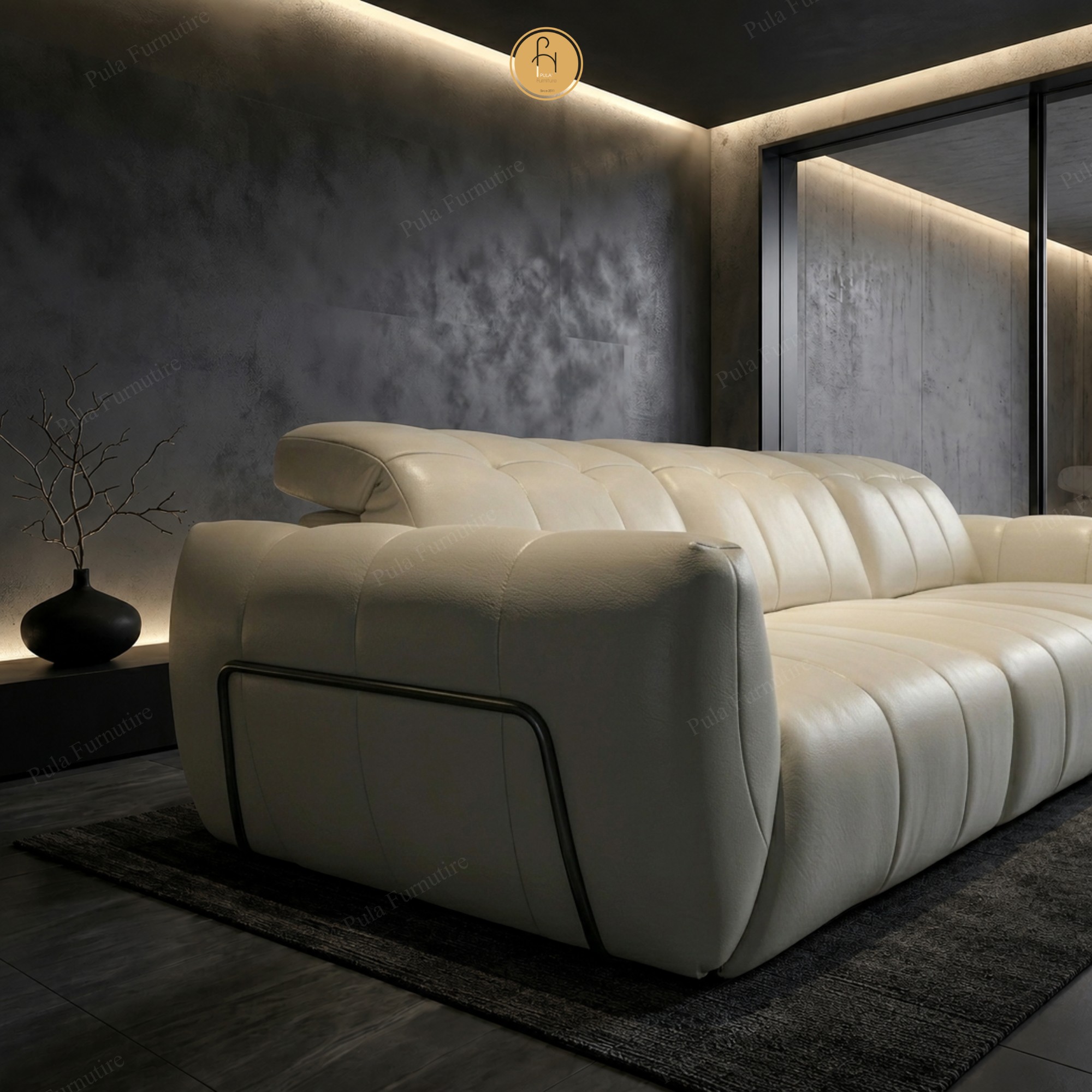 Sofa da Bò chỉnh điện Mavish (V99)