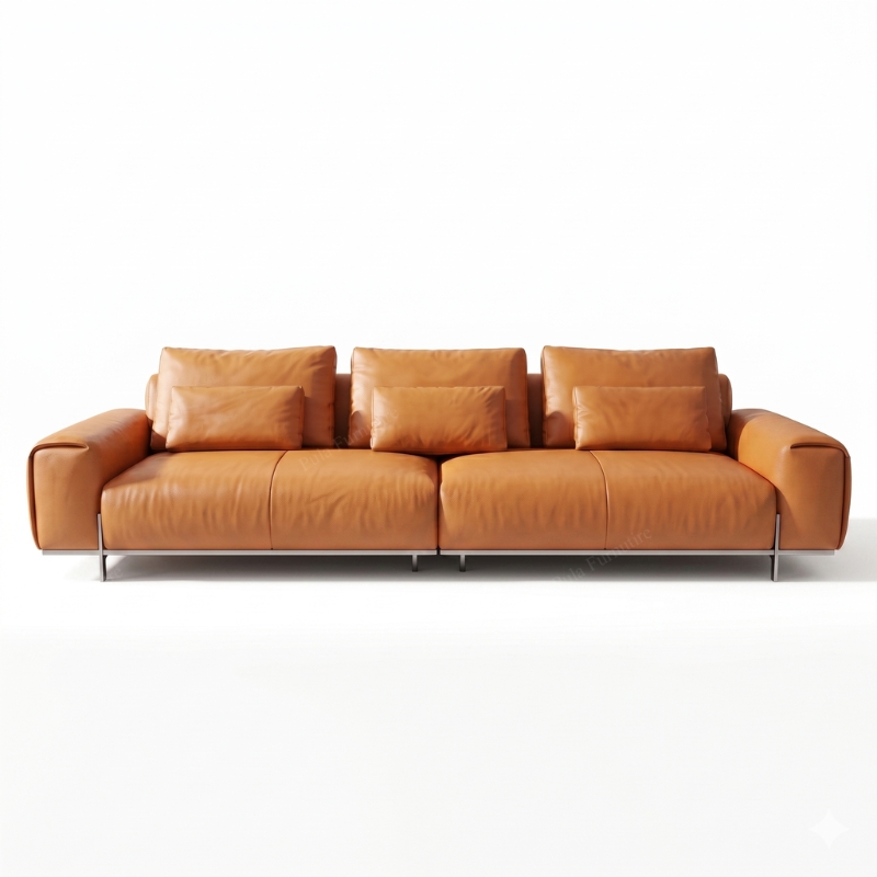 Sofa bọc da bò thiết kế hiện đại Volante (V105)