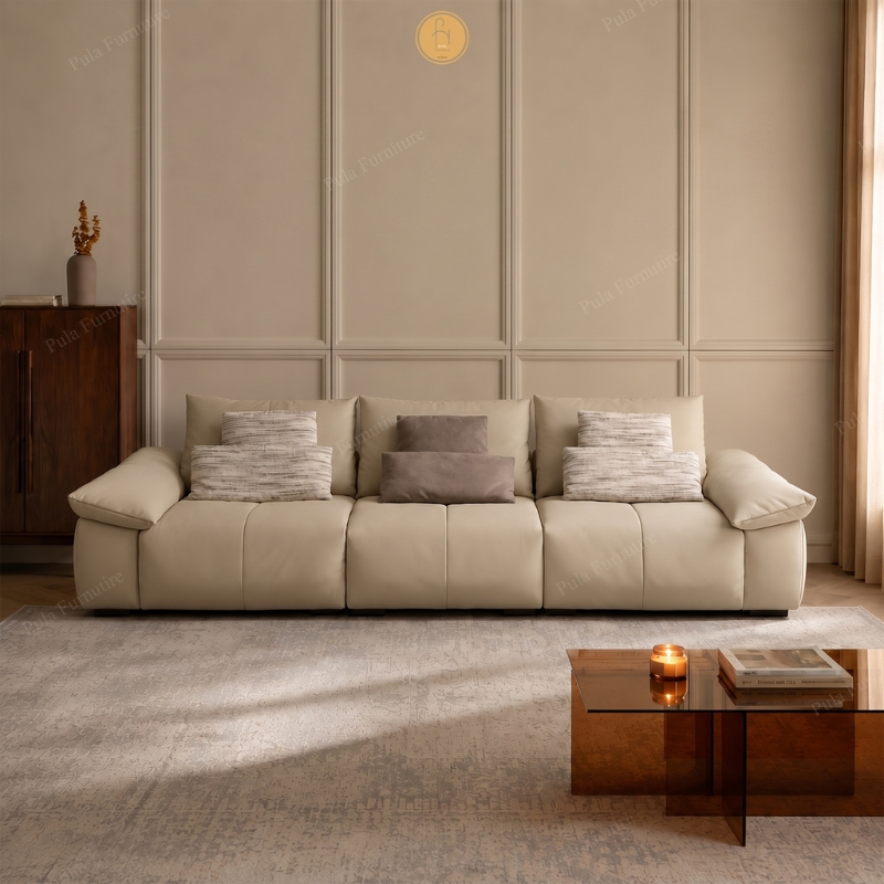 Sofa da bò thiết kế tối giản Amaris (V106)