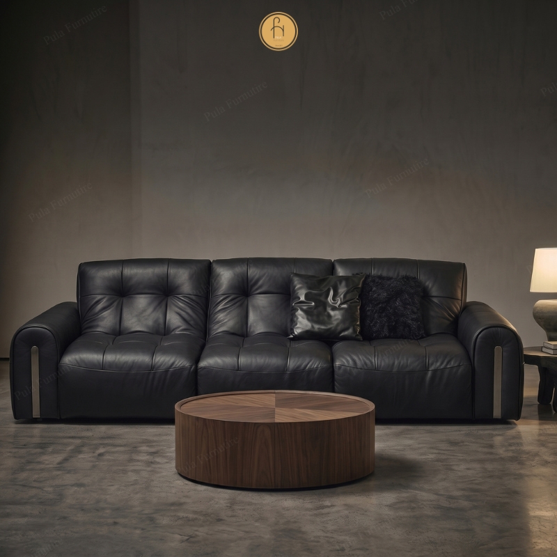 Sofa văng da bò Ý hiện đại Domus (V104)